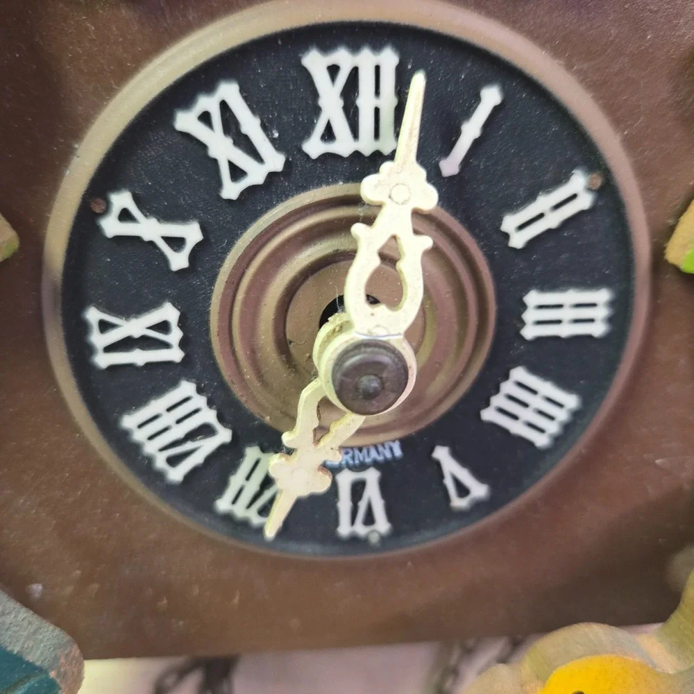 VINTAGE CUCKOO CLOCK MUSICAL E.‎ SCHMECKENBECHER W. GERMANY For Repair